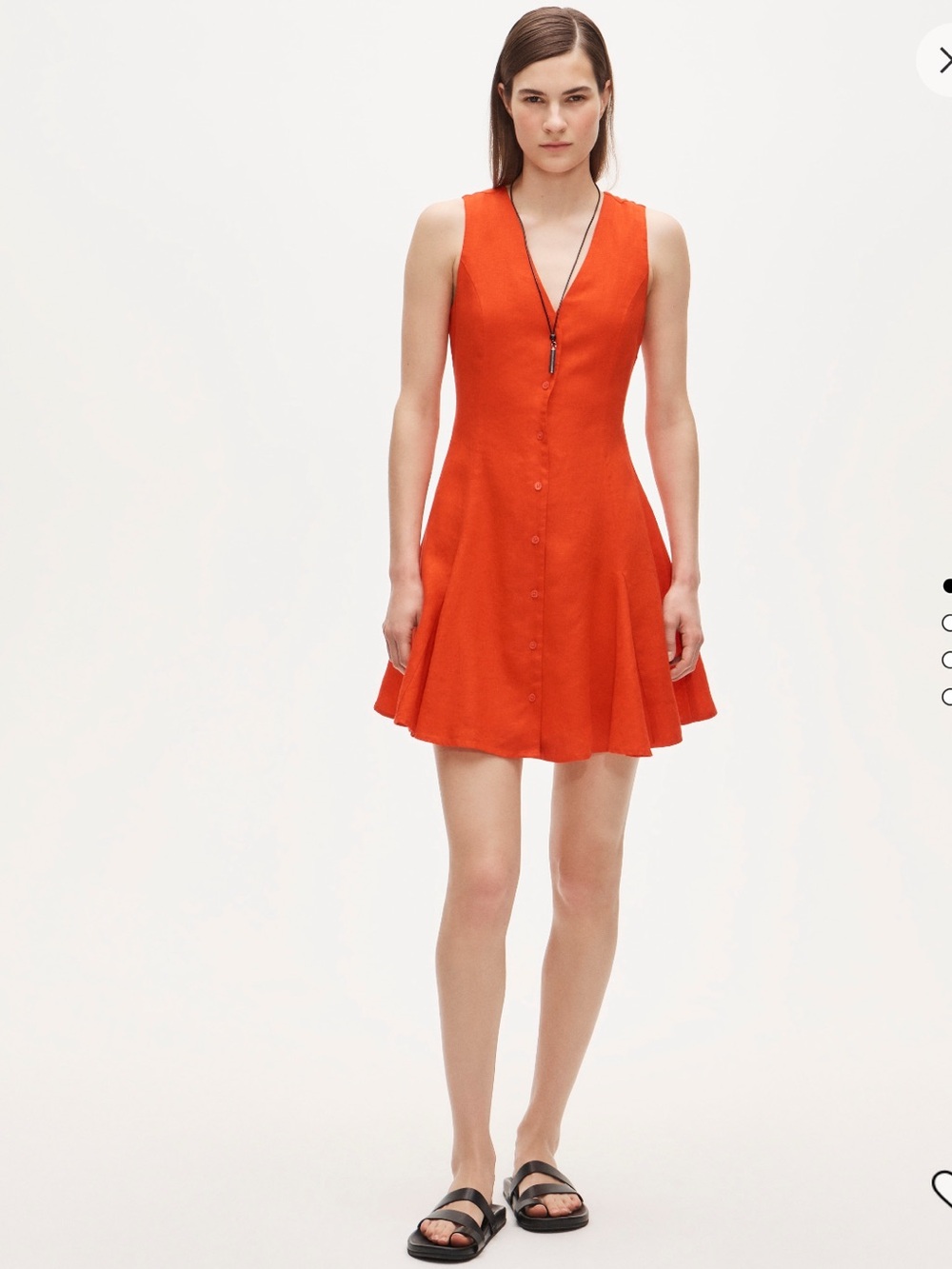 JCrew Linen Mini Dress - Vibrant Flame. New with tag